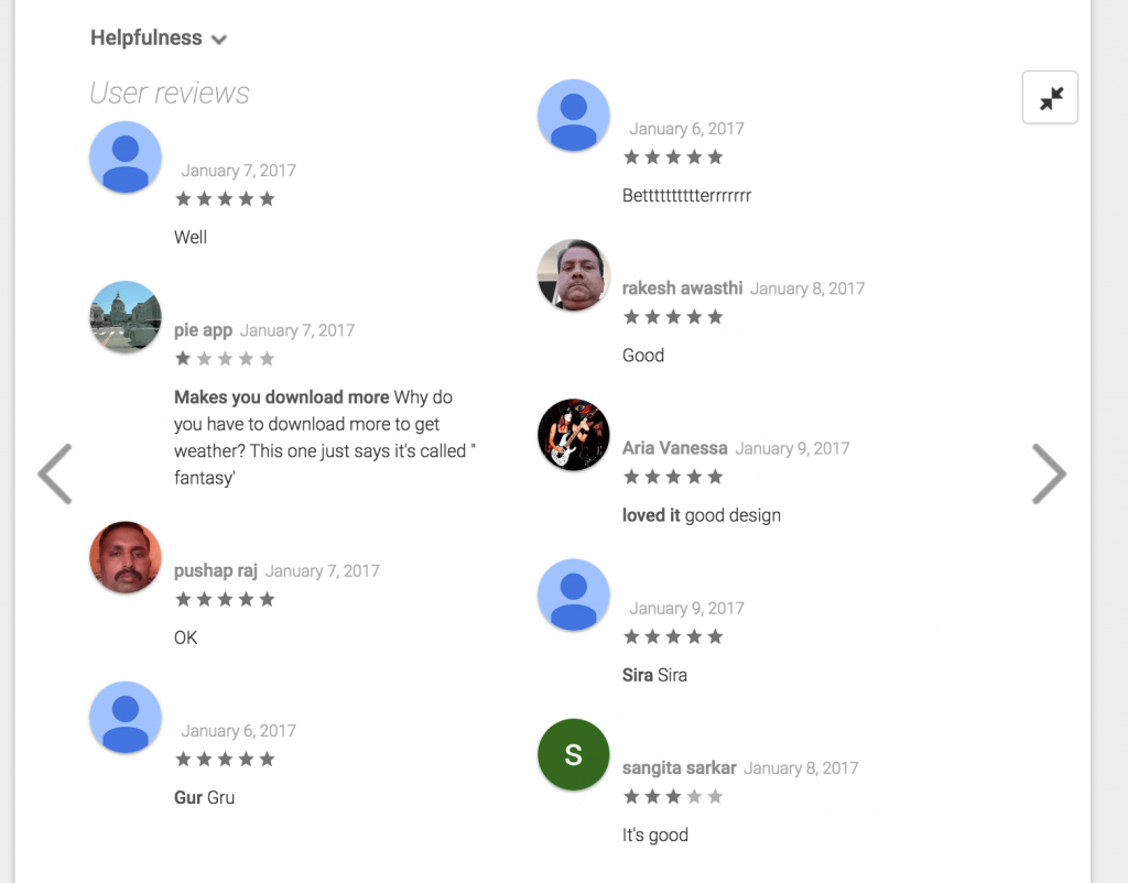 user reviews weather app-min