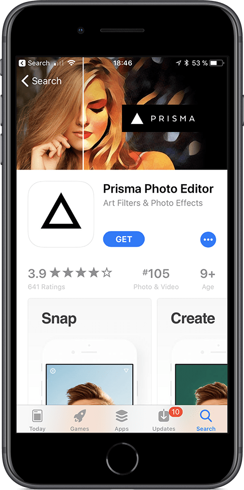 prisma app app store