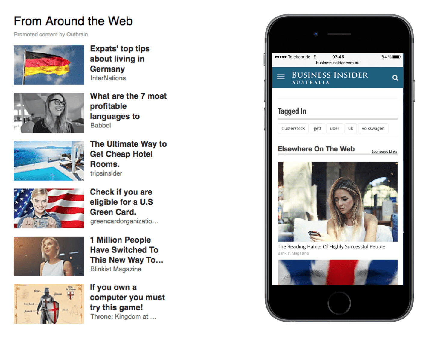 Native advertisers Outbrain and Taboola created the “From Around The Web” widgets 