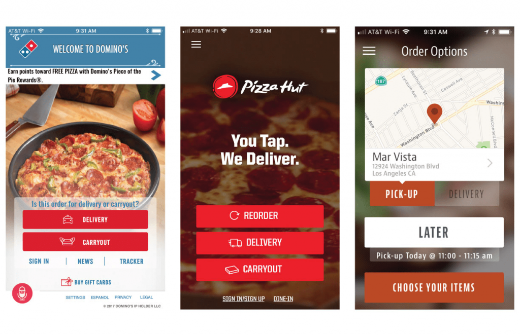 dominos and pizza hut xOne of these apps is a template app -min