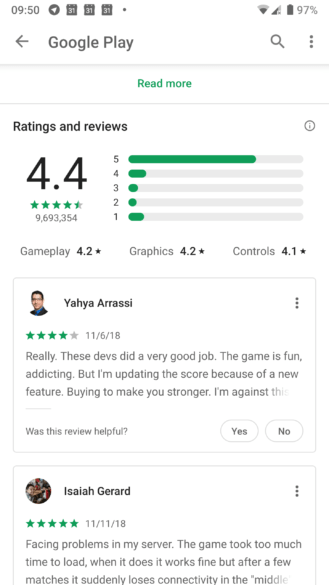 New design for Ratings & Reviews section overview