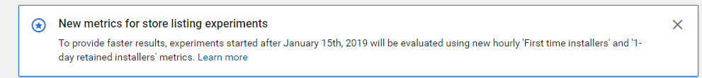 new metrics for store listing experiments