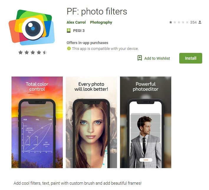 PF photo filters