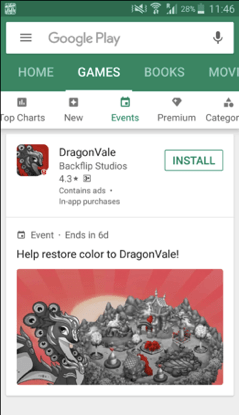 Google Play Store gets a dedicated tab for gaming events