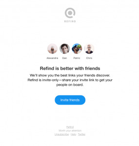 refind referral email for segment of engaged users 