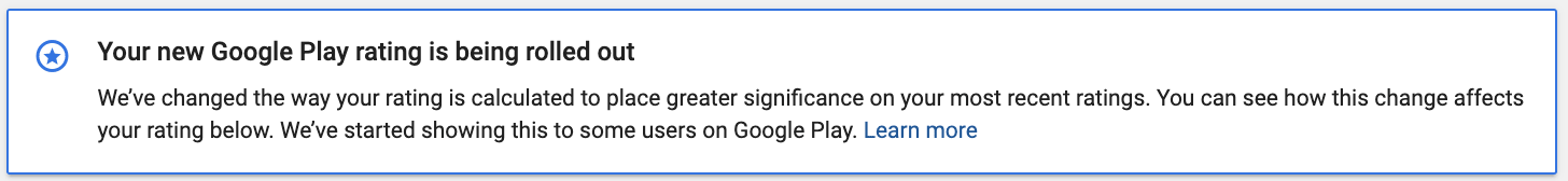 new google play rating