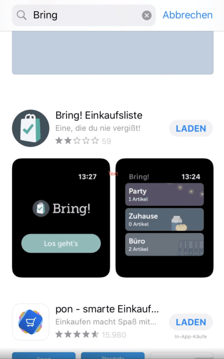 bring app store search
