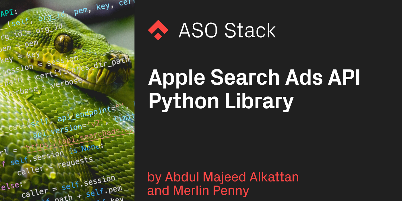 Apple Search Ads API Python Library