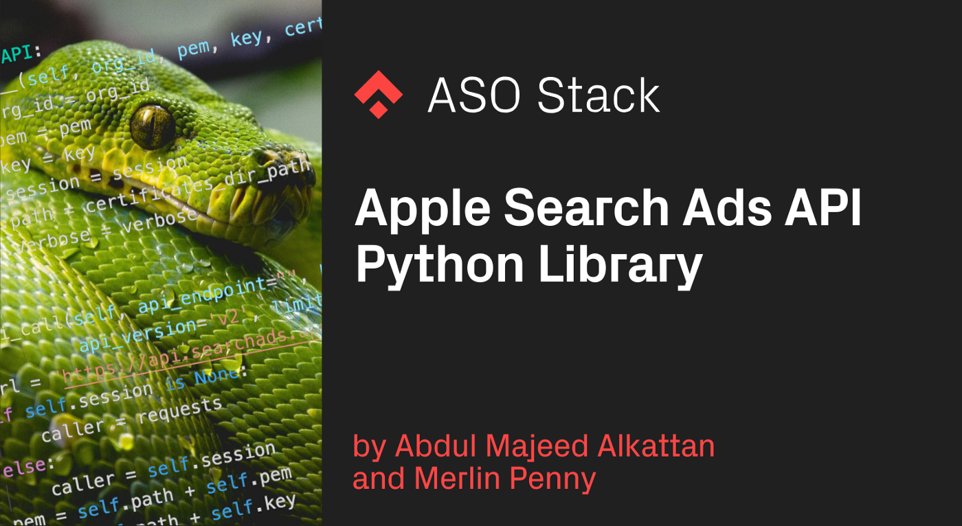 Apple Search Ads API Python Library