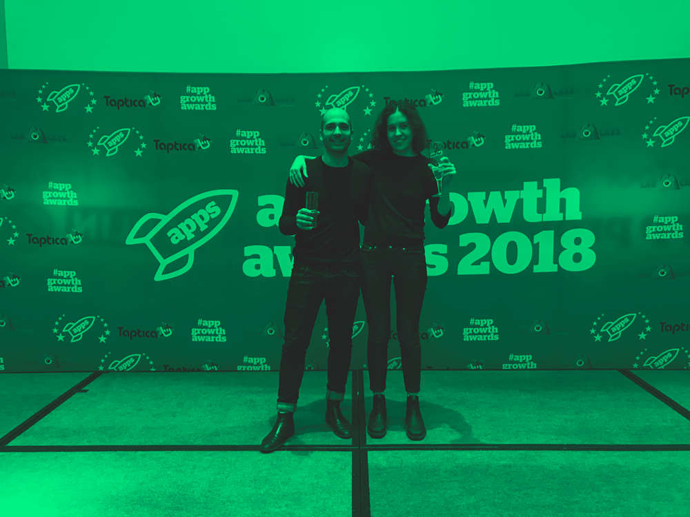 Phiture employees celebrating app growth awards