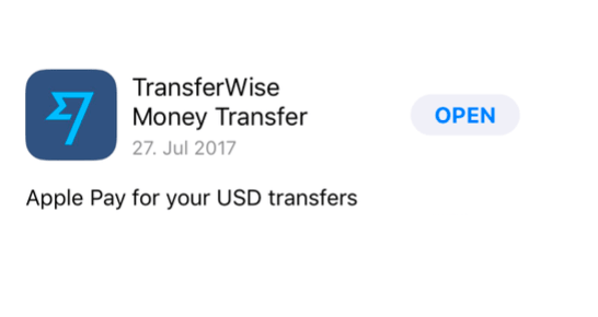 transferwise screenshot