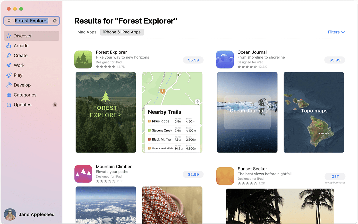 results for forest explorer on Apple