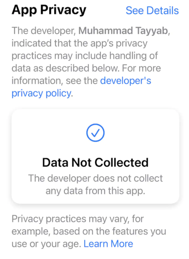 app privacy