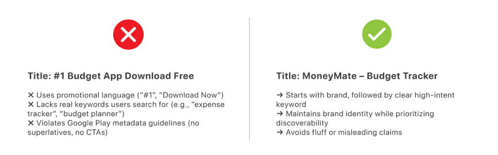 Optimizing App Titles: Bad vs Good Examples