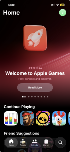 screenshot iOS26 Apple Games App