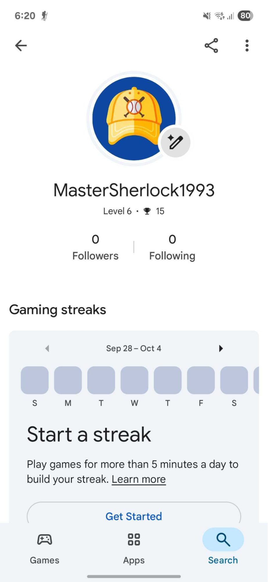google game profile